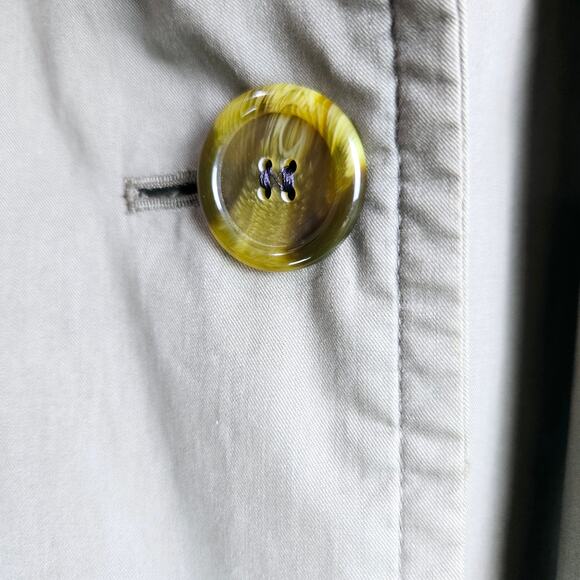 Burberrys Car Coat Size 42 Burberry Khaki NovaCheck Wool Lined Trench Authentic - Picture 4 of 13